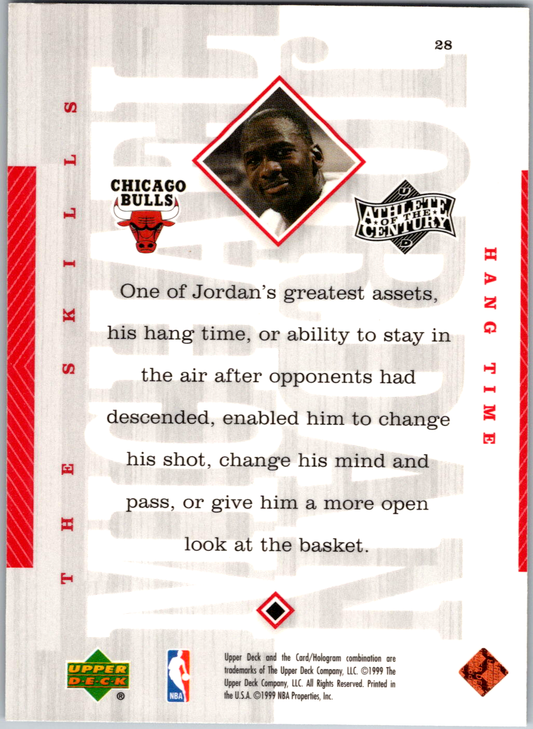 Michael Jordan 1999 Upper Deck Athlete of the Century #28 Chicago Bulls