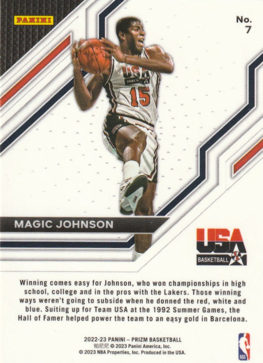 2022-23 Panini Prizm Magic Johnson #7 | USA Basketball 009171