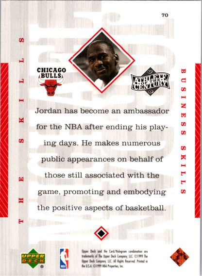 Michael Jordan 1999 Upper Deck Athlete of the Century #70 Chicago Bulls