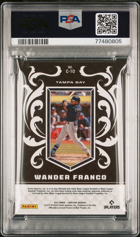 2022 Capstone Crest Wander Franco #10 Tampa Bay Rays PSA 9