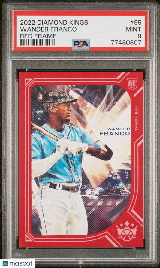 2022 Diamond Kings Wander Franco Red Frame Rookie RC #95 PSA 9 MINT Rays