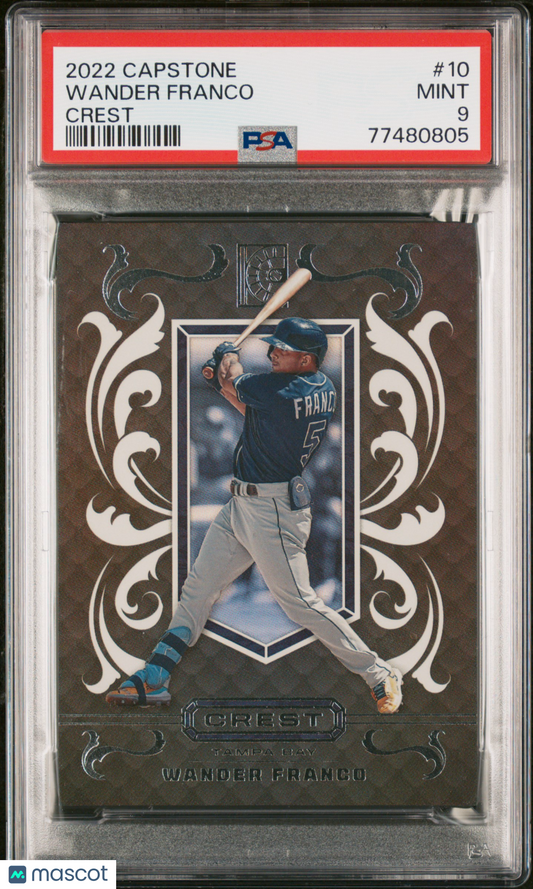 2022 Capstone Crest Wander Franco #10 Tampa Bay Rays PSA 9