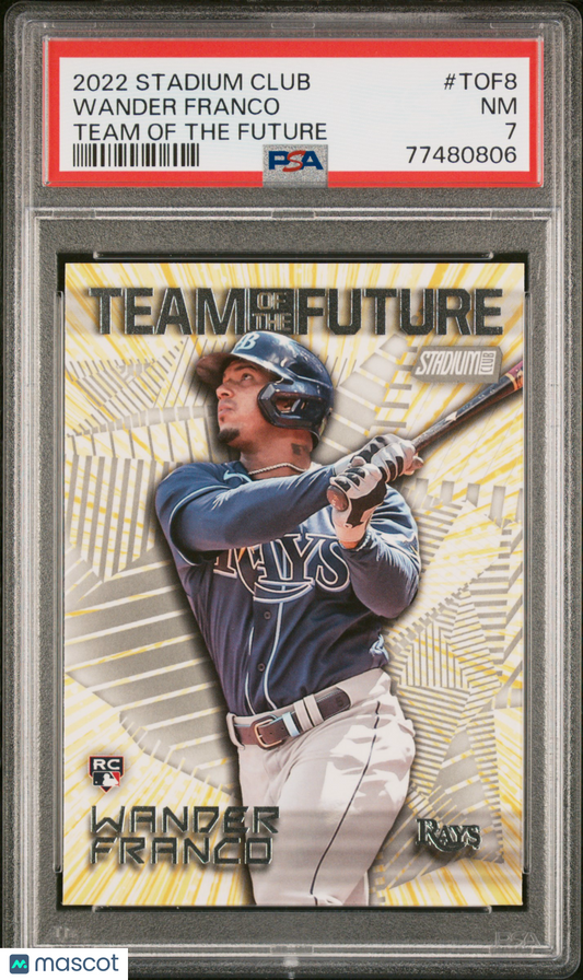 2022 Stadium Club Team of the Future #TOF-8 Wander Franco RC PSA 7