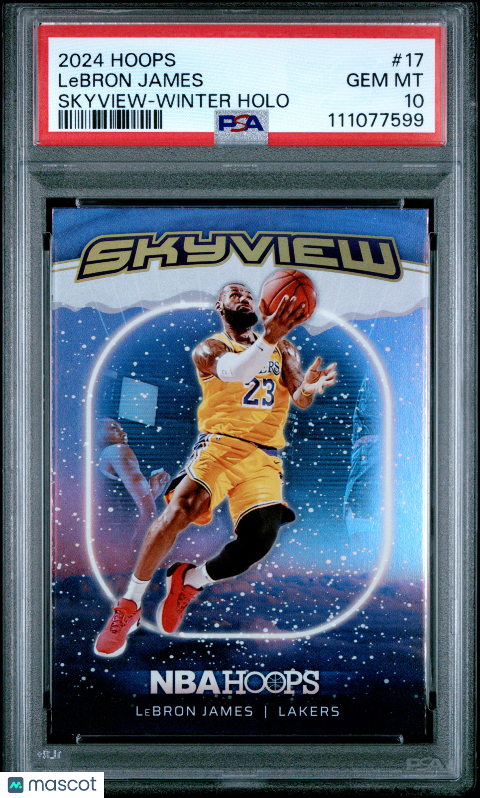 Lebron James 2024 Hoops #17 Skyview-Winter Holo Lakers PSA 10 Pop 1 008821